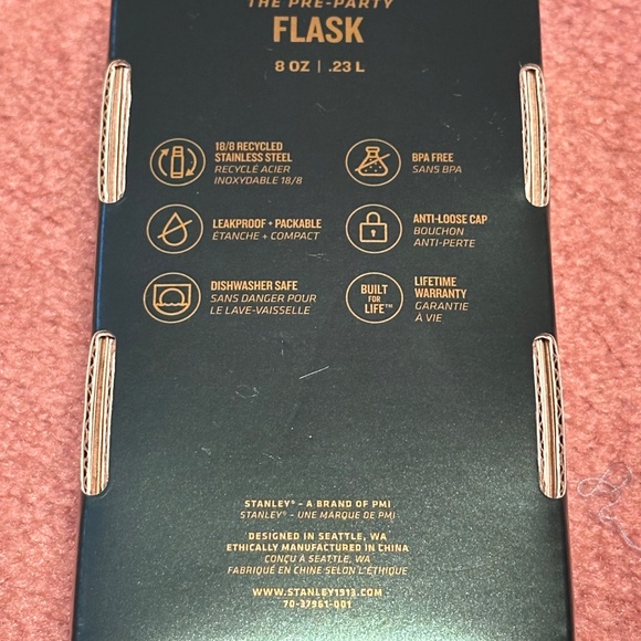 NIB STANLEY PRE PARTY FLASK 8oz GREEN FLASK - Picture 4 of 4
